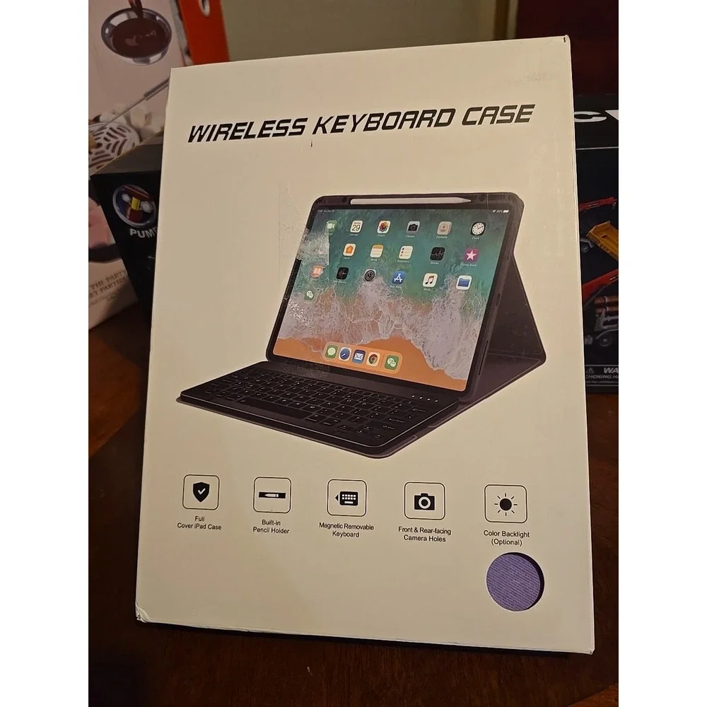 Wireless Keyboard Case in‎ Purple - 10x7.5